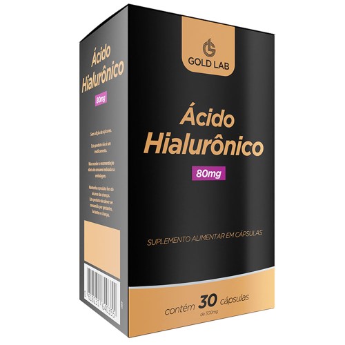 Ácido Hialurônico Gold Lab 30 Cápsulas