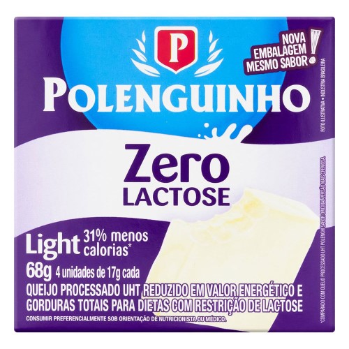 Queijo Processado Polenguinho Zero Lactose Light 4 Unidades De 17g Cada