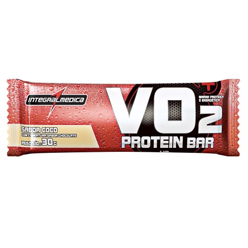 Barra Protéica E Energética Vo2 Protein Bar Intregralmédica Sabor Coco 30g