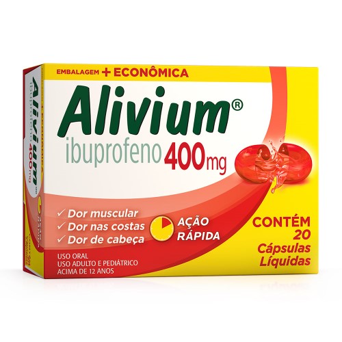 Alivium 400mg com 20 cápsulas em gel