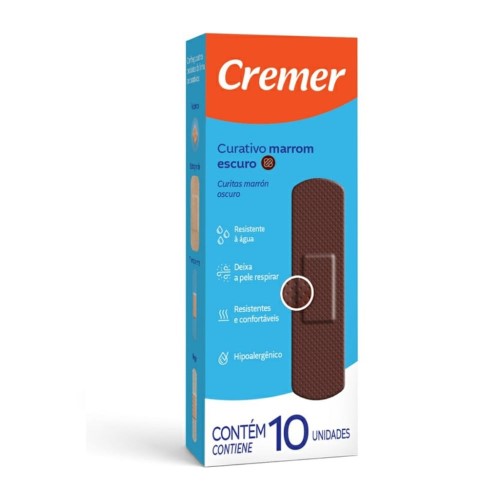 Curativo Cremer Marrom Escuro 10 Unidades