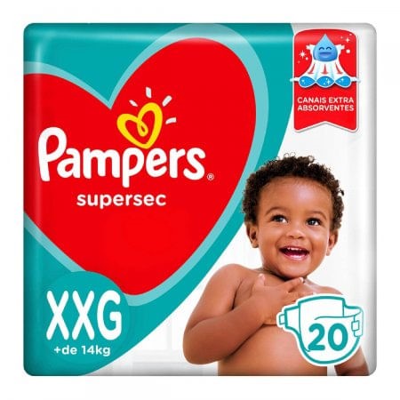 Fraldas Pampers Supersec XXG 20 Unidades