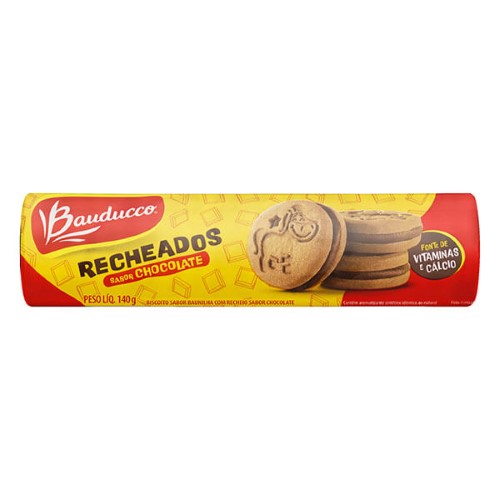 Bolacha bauducco Recheada Chocolate 140G