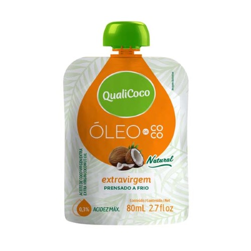 Óleo de Coco QualiCoco Extravirgem Sachê 80Ml