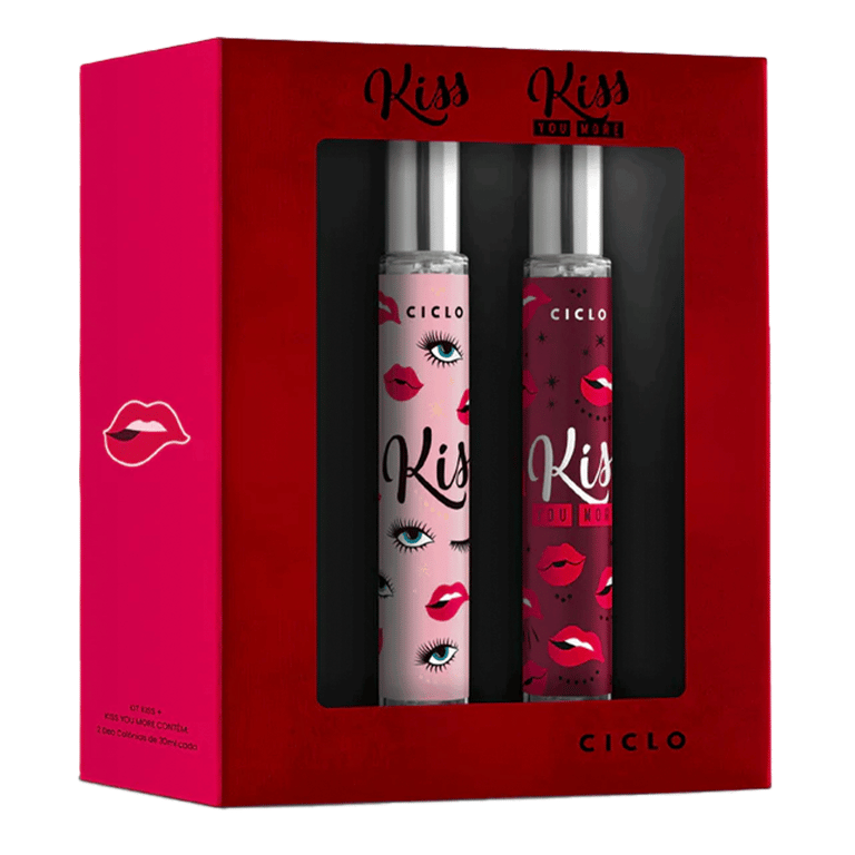 Conjunto Duo Kiss You More + Kiss Feminino - Deo Colônia 30ml + Deo Colônia 30ml