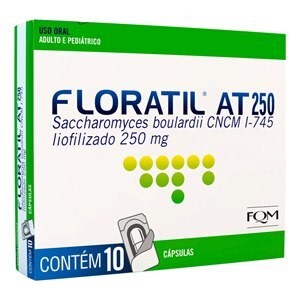 Floratil AT 250mg com 10 cápsulas gel dura