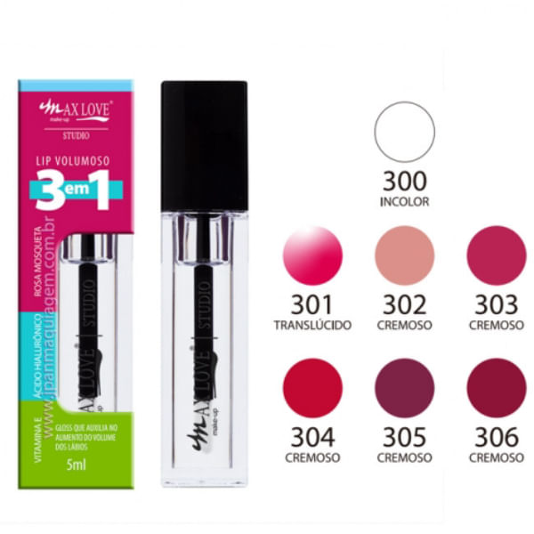 Lip Volumoso 3 em 1 306 - Gloss Labial 5ml