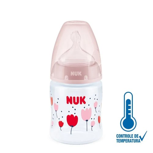 Mamadeira Nuk First Choice Controle de Temperatura Girl S1 0-6 meses 150ml