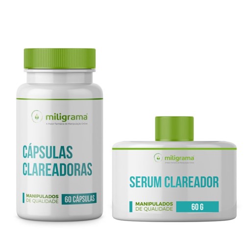 IN & OUT para Clareamento de Melasma - 60 Cápsulas + Serum 60g