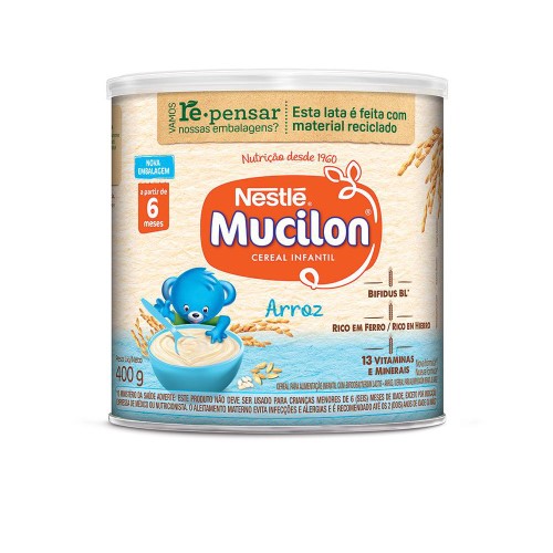 Alimento Cereal Mucilon Infantil Arroz Lata 400G - Mucilon