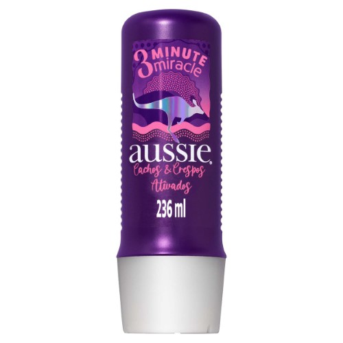 Creme De Tratamento Aussie 3 Minute Miracle Cachos E Crespos Ativados 236ml