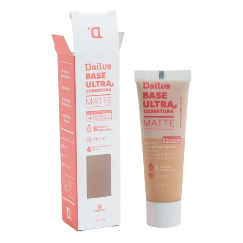 Base Líquida Dailus Ultra Cobertura D4 Claro com 28ml