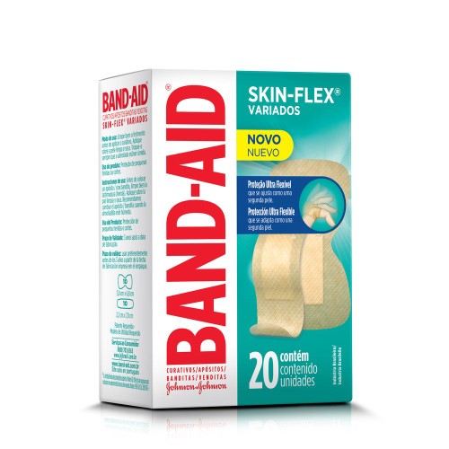 Band-Aid Curativo Skin Flex Variados com 20 unidades