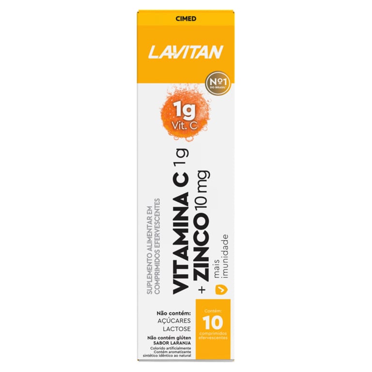 Suplemento Alimentar Lavitan Vitamina C 1,9g Super Fórmula 10 Comprimidos Efervescentes