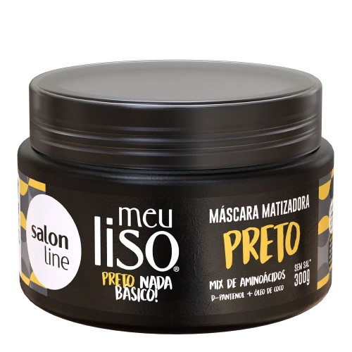 Máscara Matizadora Preto Salon Line Meu Liso 300g