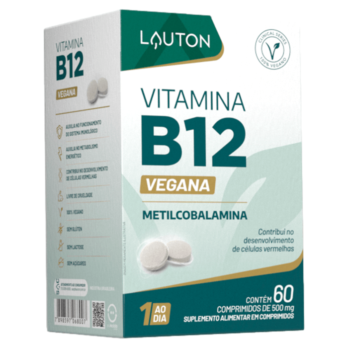 Suplemento Alimentar Vitamina B12 Lauton 60 Comprimidos