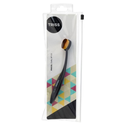 Pincel Oval para Maquiagem Triss My Style N°06 com 1 unidade