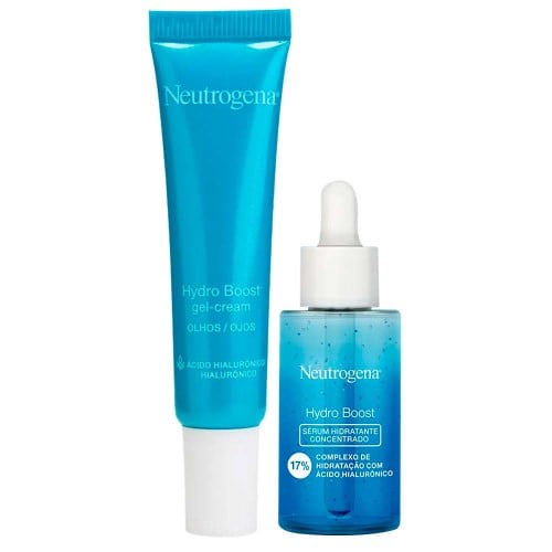 Neutrogena Hydro Boost Kit – Gel Creme para Olhos + Sérum Hidratante Facial