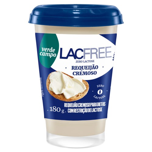 Requeijão Cremoso Lacfree Verde Campo Zero Lactose 180g