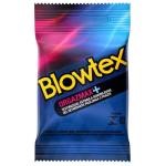 Camisinha Blowtex Orgazmax+ Texturizado Retardante com 3 unidades