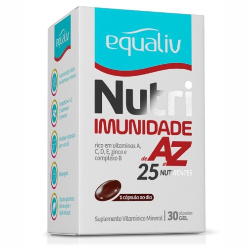 Equaliv Nutri Imunidade A a Z com 30 cápsulas gel