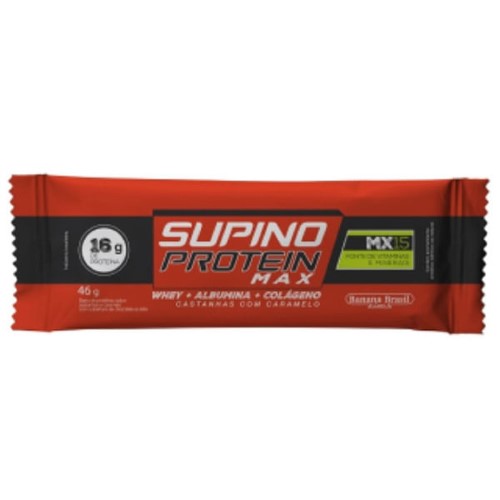 Barra de Proteína Supino Protein Castanha com Caramelo 46g