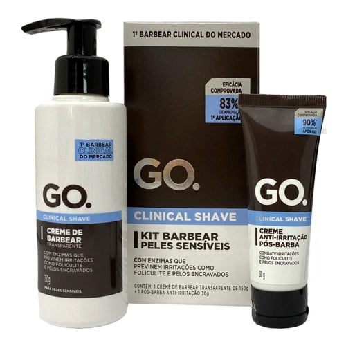 Go Clinical Shave Kit Barbear – Creme de Barbear + Pós Barba