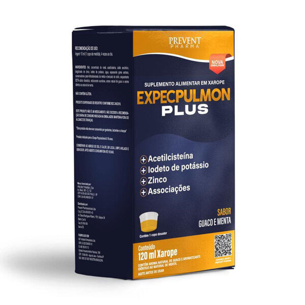 Expec Pulmon Plus Xpe 120ml Guaco e Menta Prevent