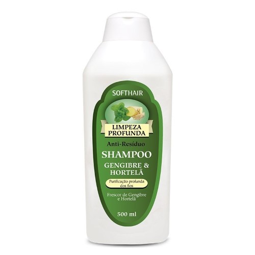 Shampoo Soft Hair Limpeza Profunda Gengibre E Hortelã 500ml