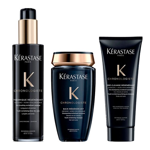 Kérastase Chronologiste Regenerant Kit - Pré-Shampoo + Shampoo + Leave-In