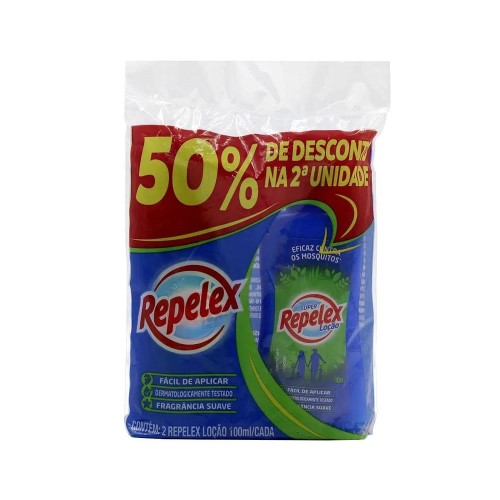 Repelente Super Repelex Loção 2 Unidades de 100ml cada com 50% de Desconto na 2ª Unidade