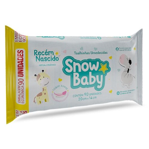 Lenços Umedecidos Snow Baby 96Un R/Nascimento