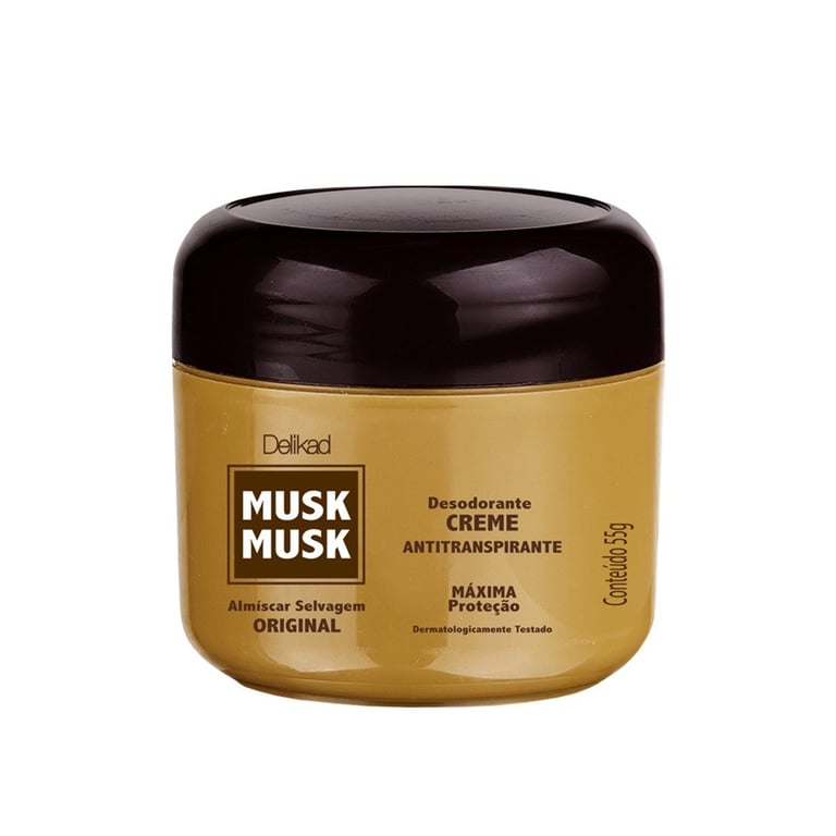 Desodorante em Creme Delikad Musk Almiscar Selvagem Original 55g