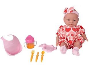 Boneca Babies Primeiras Comidinhas Roma Brinquedo