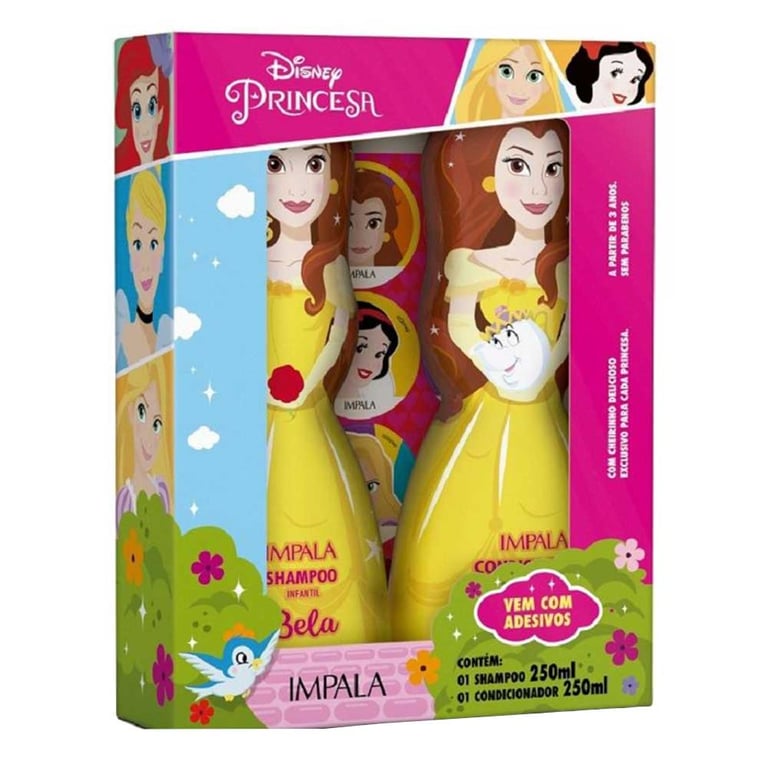 Impala Linha Disney Princesas Bela Kit – Shampoo + Condicionador 250ml