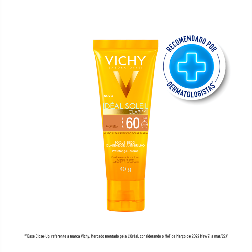 Protetor Solar Vichy Ideial Clarify Fps60 Pele Morena 40g