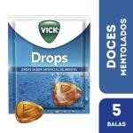 Vick Drops Sabor Mentol com 5 pastilhas