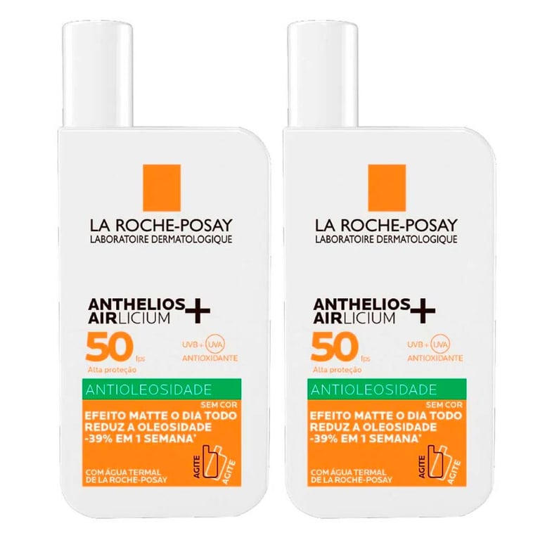 La Roche-Posay Anthelios Airlicium+ Kit com 2 Unidades – Protetor Solar Facial Fluido FPS50 – 40ml