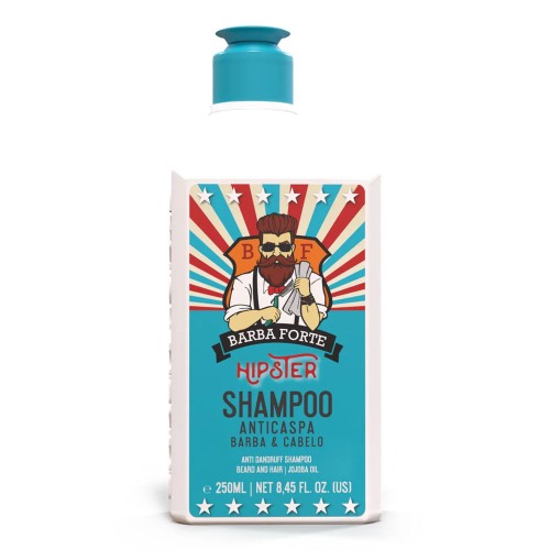 Shampoo Anticaspa Barba Forte Hipster com 250ml