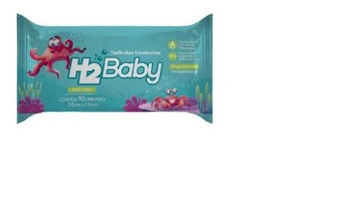 Toalha Umedecida H2 Baby Com Perfume 90 Unidades