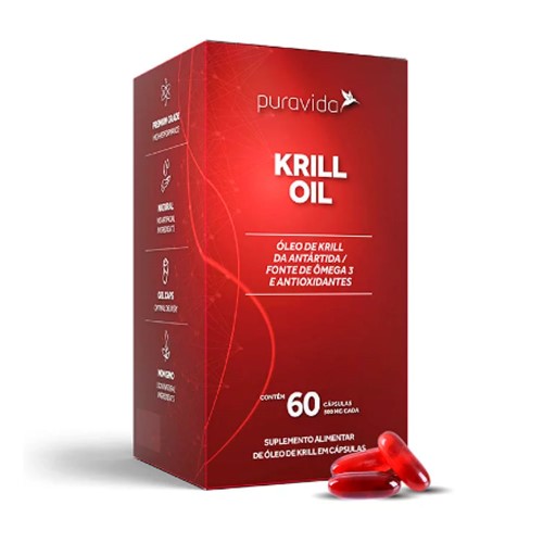 Suplemento Alimentar de Óleo de Krill Krill Oil com 60 cápsulas