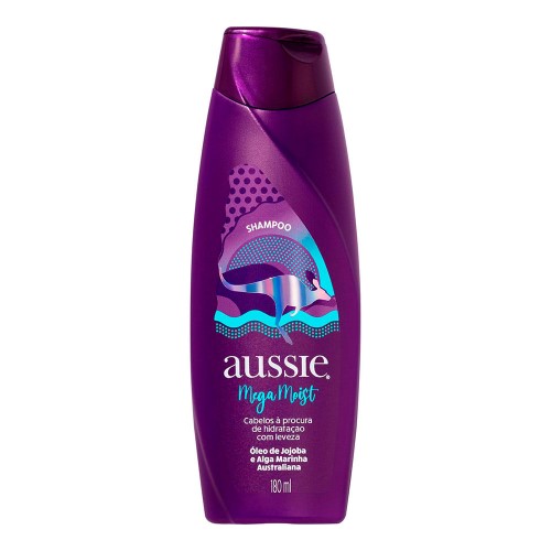 Shampoo Aussie Mega Moist Super Hidratação 180ml