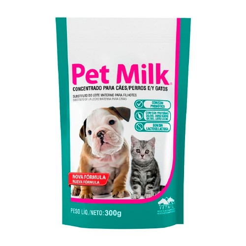 Concentrado para Cães e Gatos Pet Milk Sachê 300g