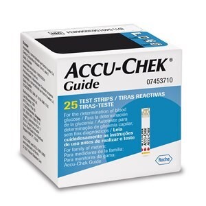 Tiras Accu Chek Guide Para Controle De Glicemia 25 Tiras