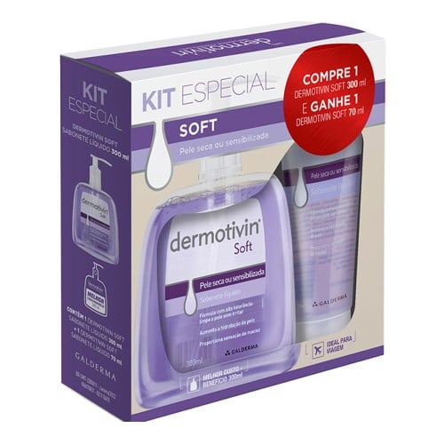 Dermotivin Soft Kit com Dois Sabonetes Líquidos