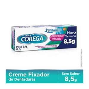 Corega Fixador de Prótese Ultra Creme Sem Sabor 8,5g