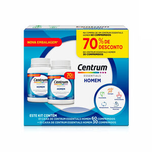 Centrum Kit com 60 Comprimidos + 30 Comprimidos com 70% de Desconto