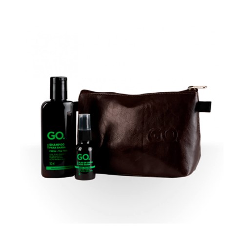 GO. Tea Tree Kit - Shampoo + Óleo para Barba + Necessáire