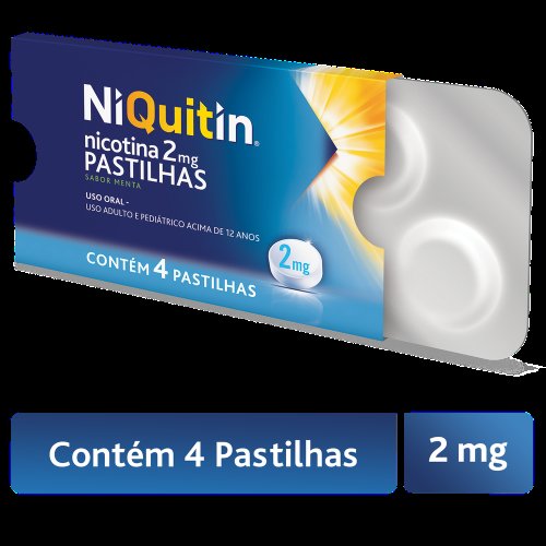 NiQuitin Pastilha 2MG Com 4 Pastilhas De Nicotina