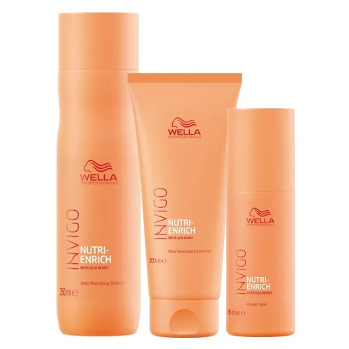 Wella Professionals Invigo Nutri-Enrich Kit - Shampoo + Condicionador + Wonder Balm